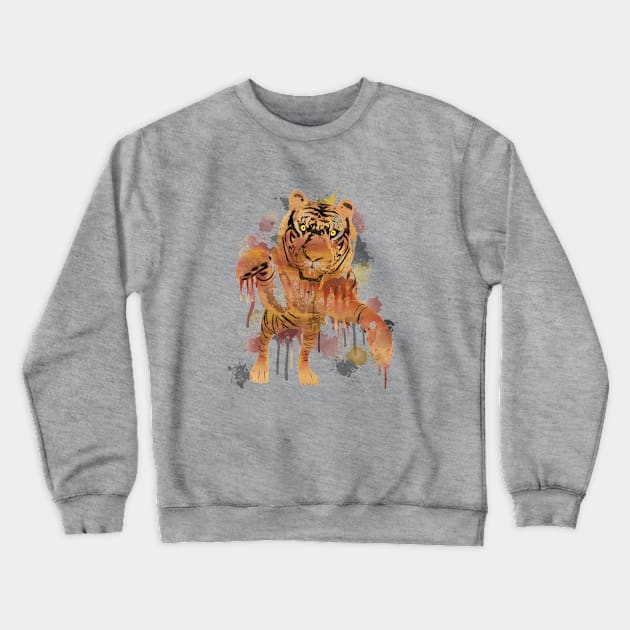 Tiger Splash! Crewneck Sweatshirt by Ancello